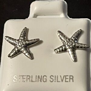 Sterling Silver Starfish Stud Earrings